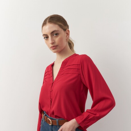 CAMISA DORIANA Rojo Oscuro