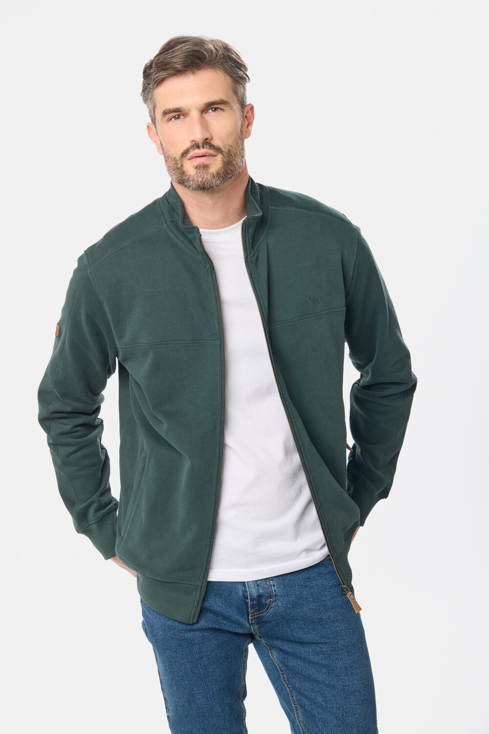 CAMPERA DE FELPA CUELLO ALTO Verde