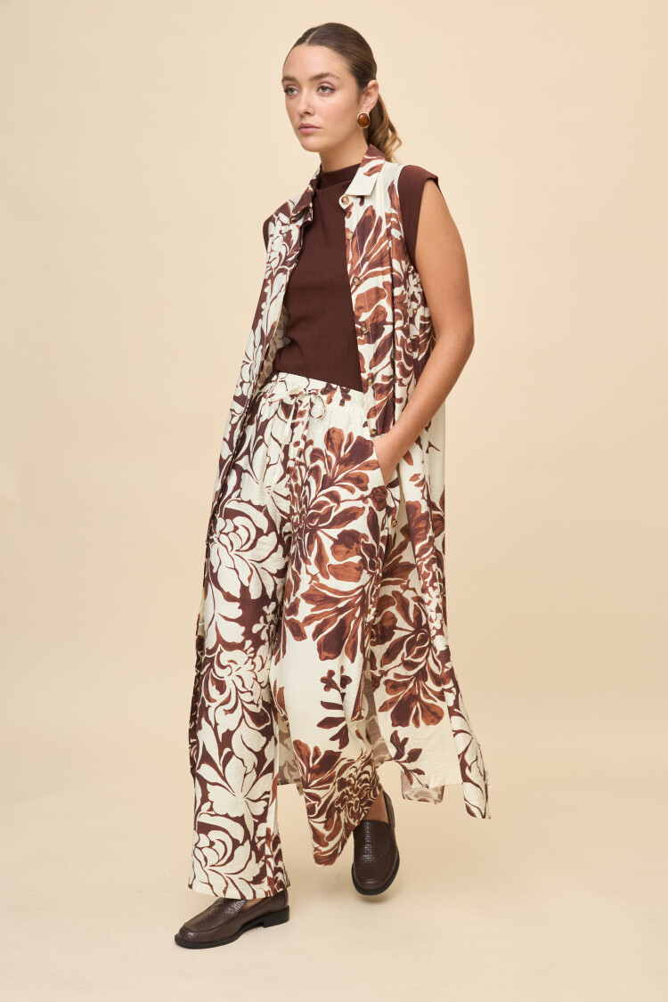 VESTIDO LITA PRINTED Marron