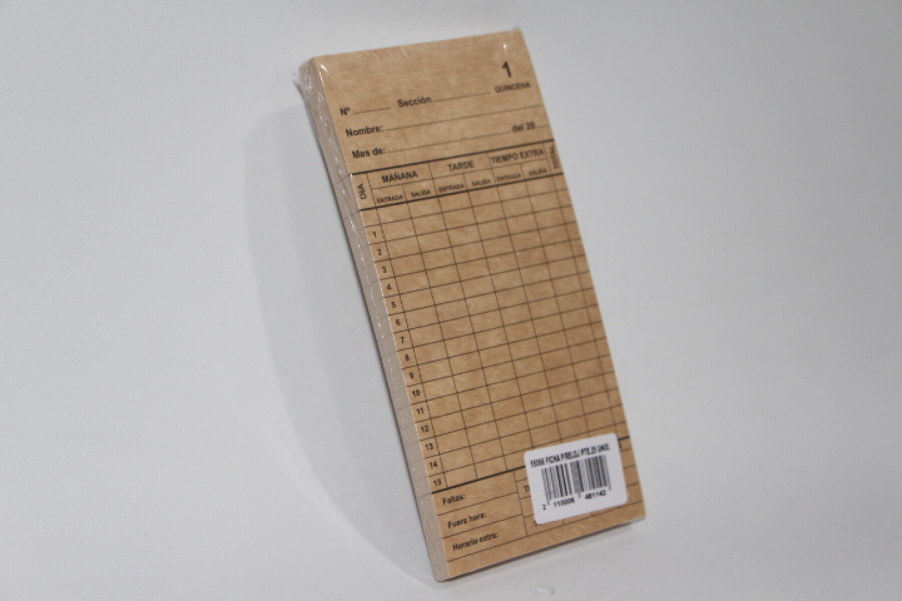 FICHA RELOJ X 25 UNIDADES 