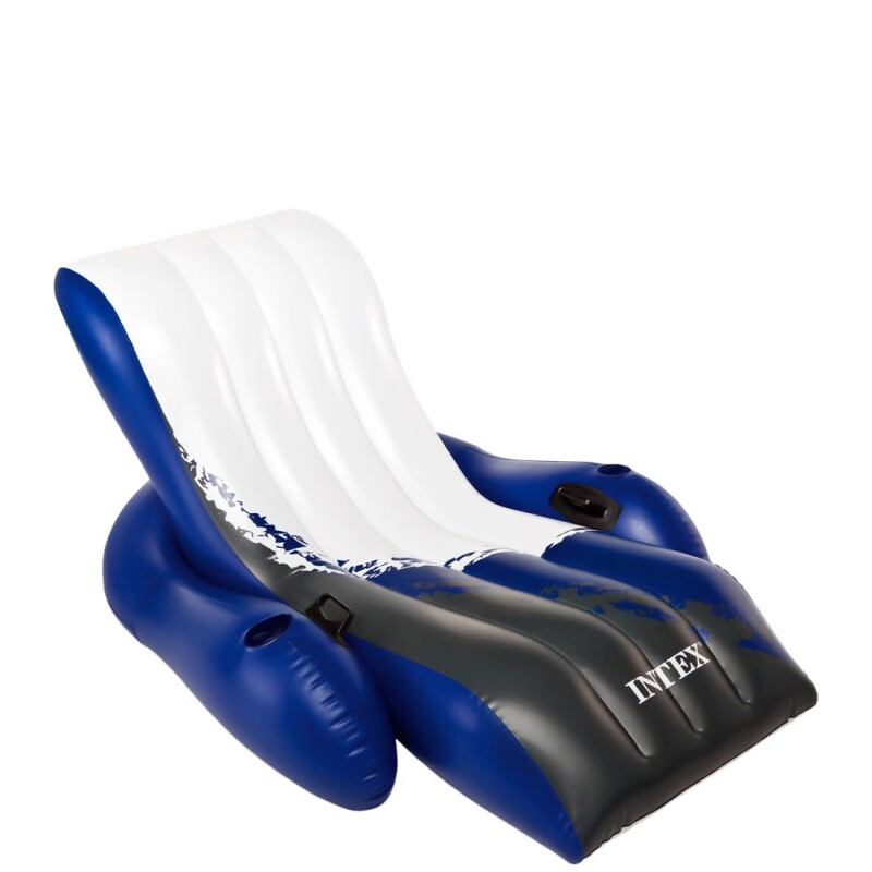 INTEX SILLON REPOSERA INFLABLE PARA PISCINA C/POSAVASOS 180 X 135 CMS RIVER RUN Intex Sillon Reposera Inflable Para Piscina C/posavasos 180 X 135 Cms River Run