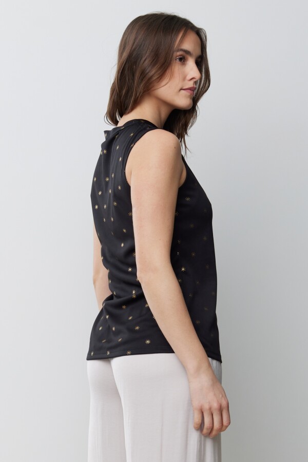 Musculosa Shine NEGRO/DORADO