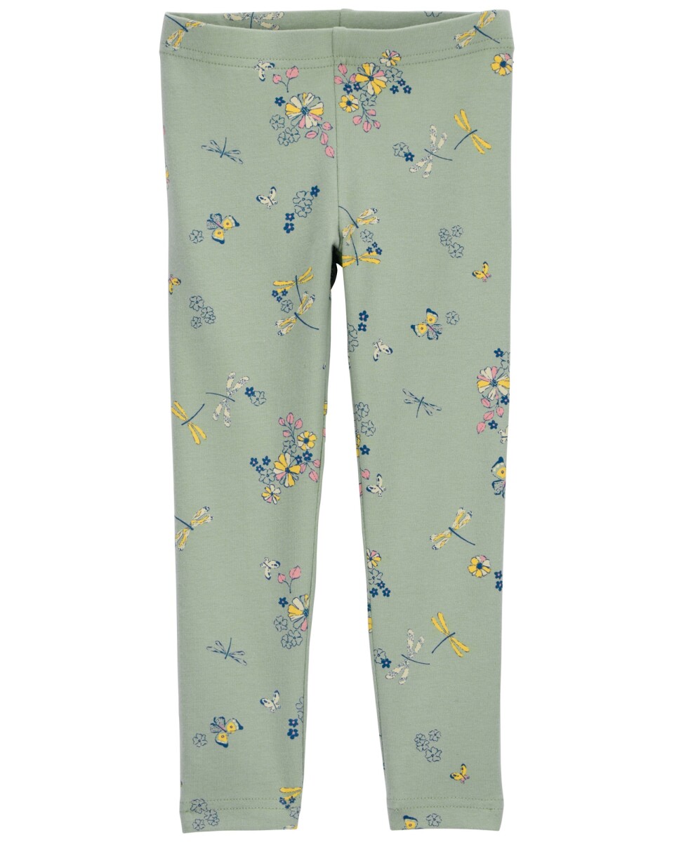 Calza de algodón, diseño floral 