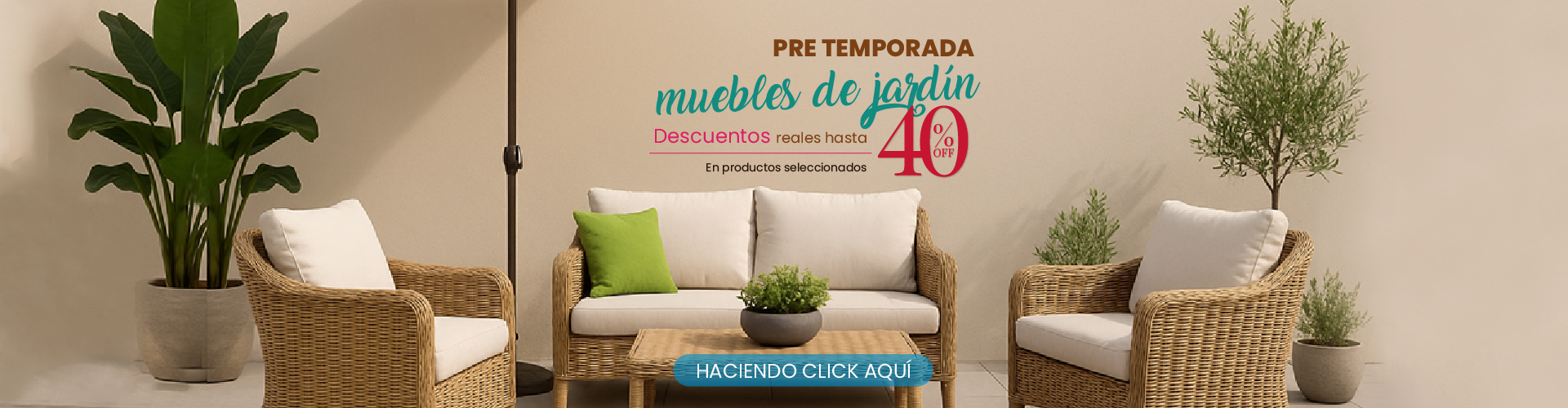 PROMO PRE TEMPORADA MUEBLES DE JARDIN
