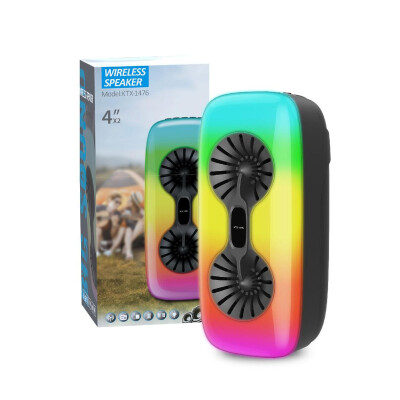 Parlante portátil bluetooth KTX-1476 2x4" luces led flama Parlante portátil bluetooth KTX-1476 2x4" luces led flama
