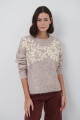 BUZO BORDADO FLOR BEIGE