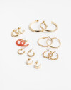 Aros Argollas Set Metal Aros Argollas Set De 7 Pares - Dorado
