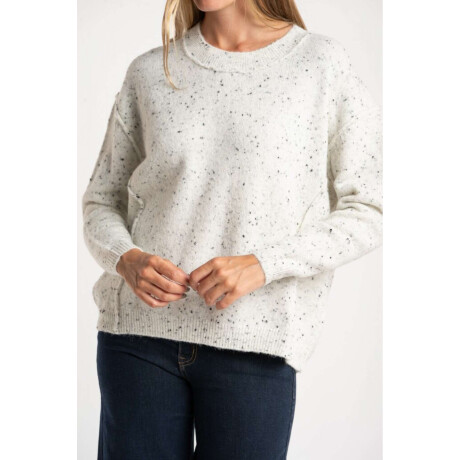 Sweater Bouttonne Gris Melange