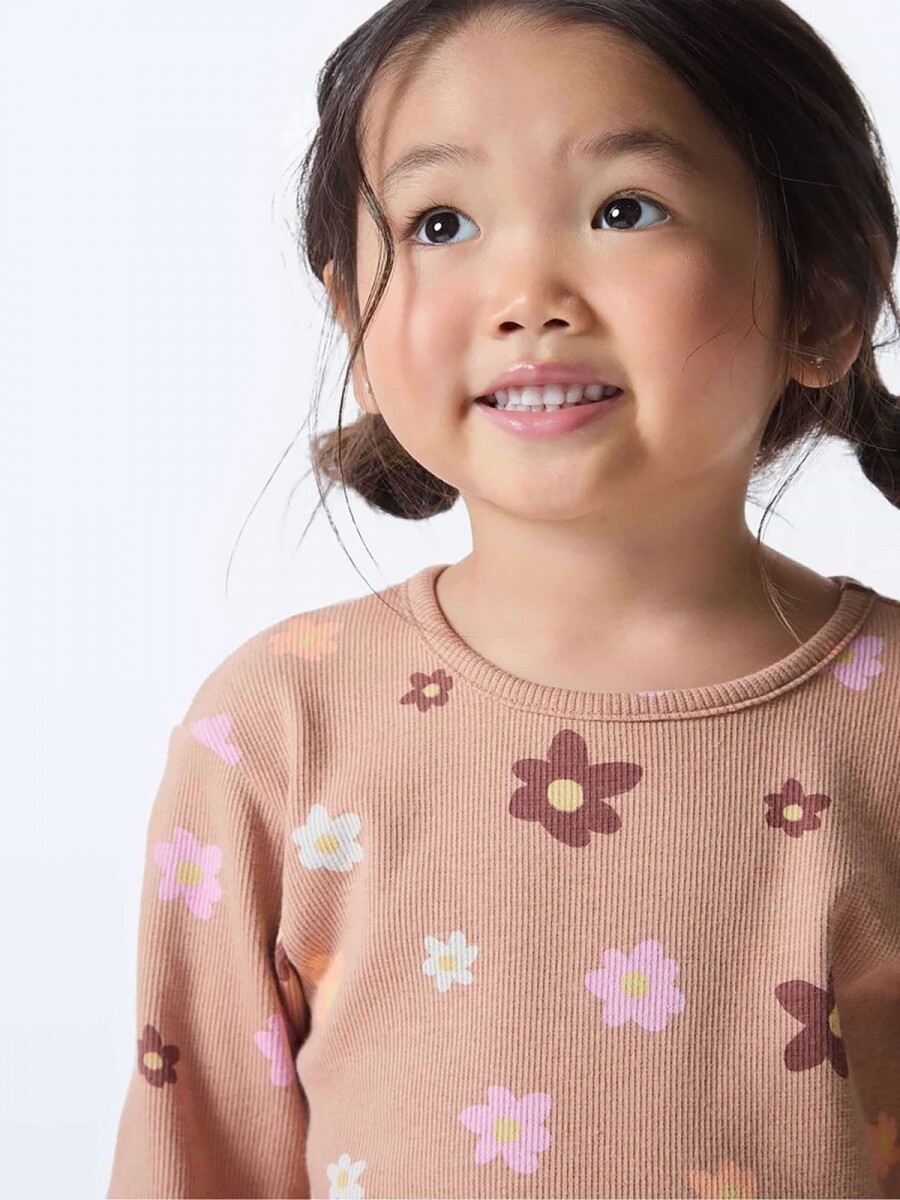 BLUSA INFANTIL ESTAMPADA - BEIGE 