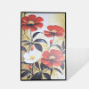 CUADRO DEC FLORES ROJAS/BCA 60X90CM Unica