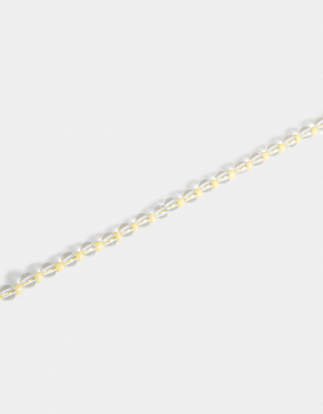 Chokers Con mostacillas Choker Cinta Con Beads - Dorado