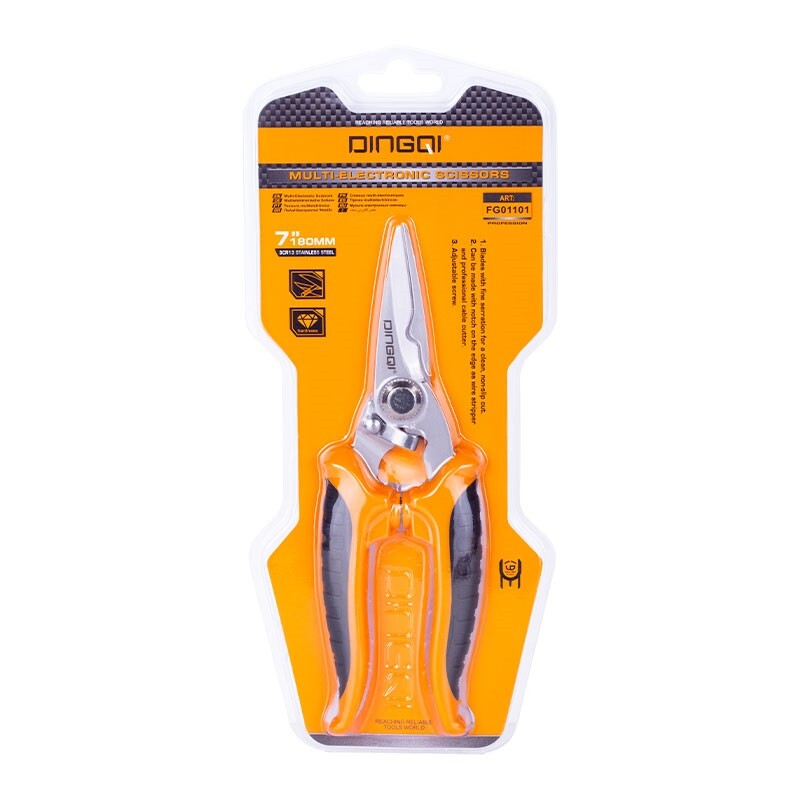 DINGQI TIJERA MULTIPROPOSITO PROFESIONAL ACERO INOX 180MM Dingqi Tijera Multiproposito Profesional Acero Inox 180mm