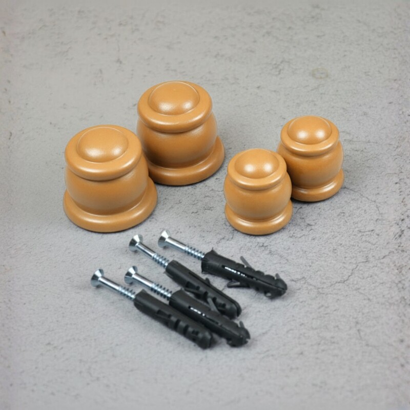 Set x2 soportes de techo doble MARRON CLARO