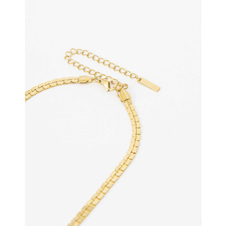 Collar Corto De Acero Dorado