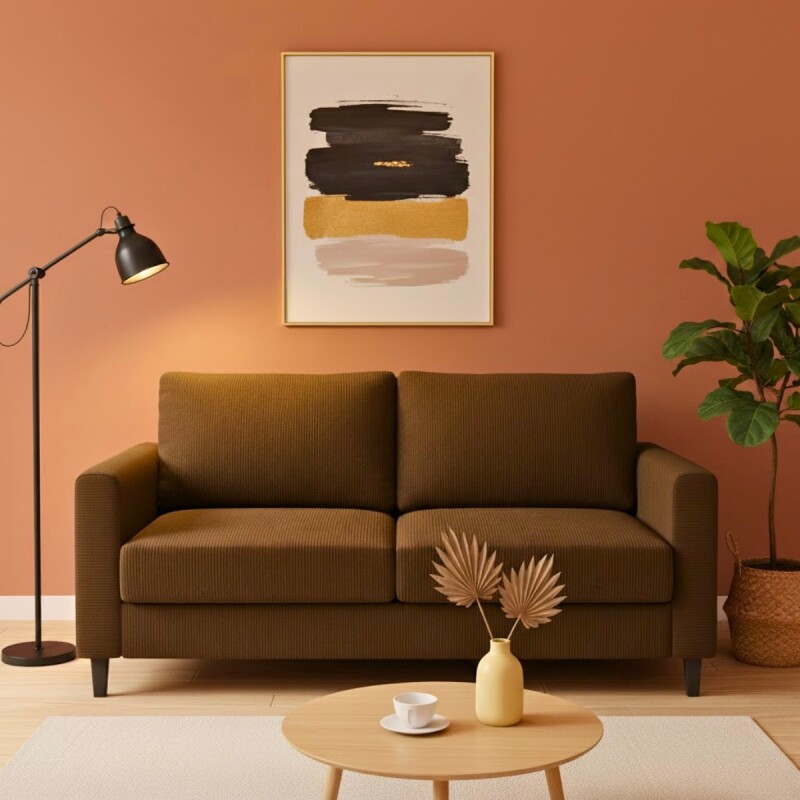 Funda cubre sofá elástica 2 cuerpos MARRON