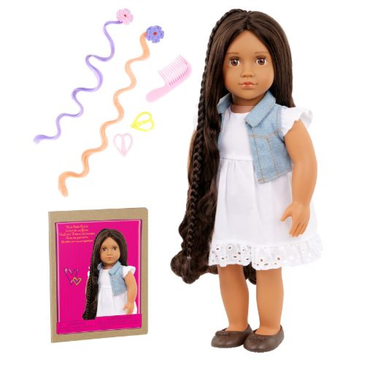 MUÑECA c/PELO EXTENSIBLE y acc. - PERLA - Muñeca C/pelo Extensible Y Acc. - Perla 