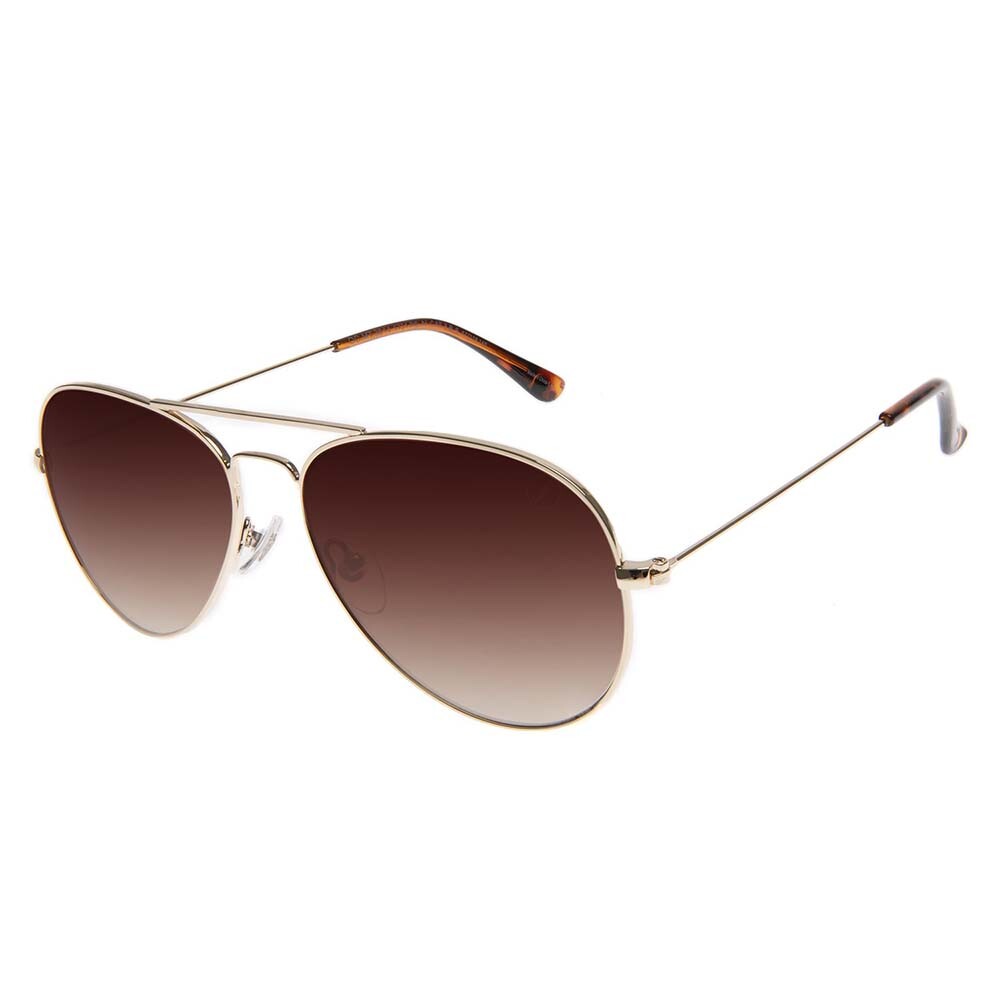 Lentes De Sol Chilli Beans Aviador - Unisex Gradiente Marón/Dorado