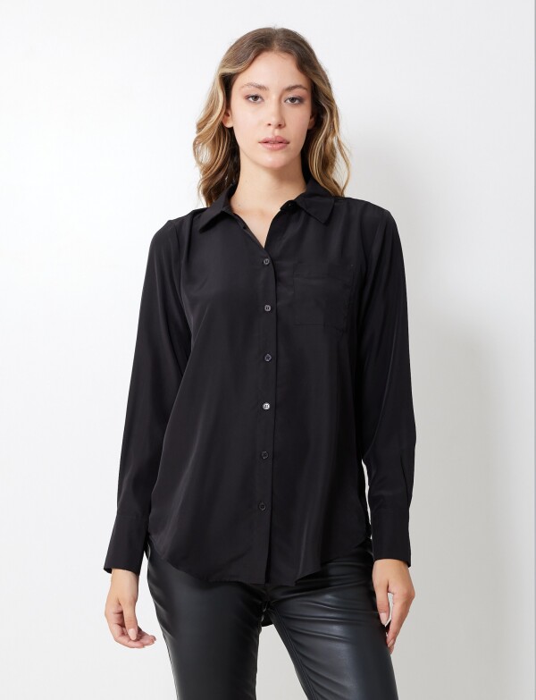 Camisa Saten NEGRO