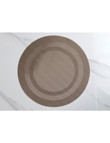 INDIVIDUAL PVC ANILLOS D38CM MARRON CLARO INDIVIDUAL PVC ANILLOS D38CM MARRON CLARO