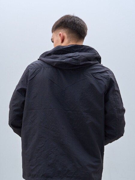 PARKA OXX 8853 BOLS. TAPA NEGRO