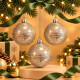 Esferas de Navidad con Purpurina x3 Esferas de Navidad con Purpurina x3