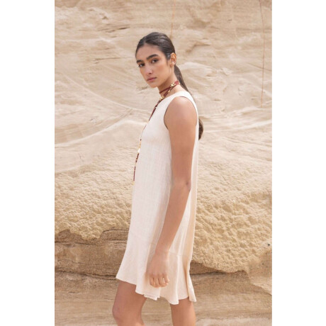 Vestido Folk Beige