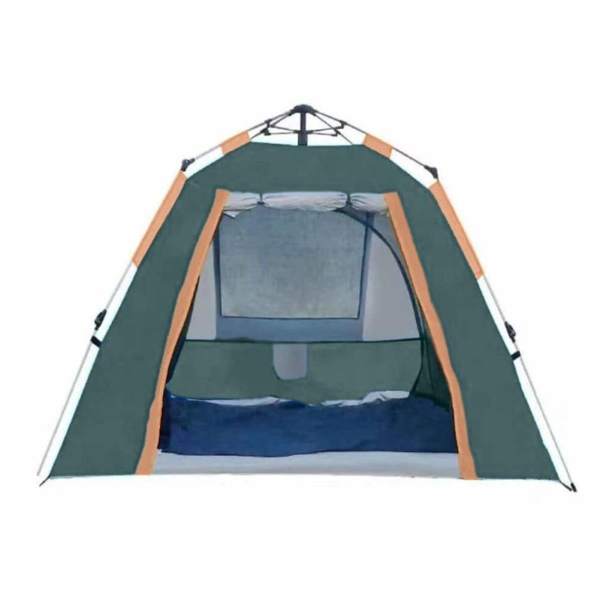 Carpa Automática Para 2 Personas Con Ventanas - Verde 