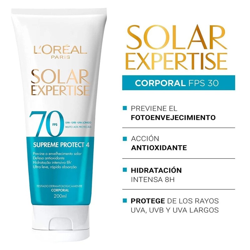 Protector Solar Body Expertise Supreme Fps70 200 ml Protector Solar Body Expertise Supreme Fps70 200 ml