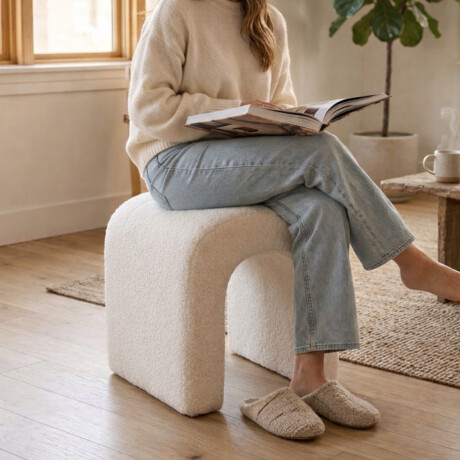 Banco arco de tela - 38x42cm Blanco