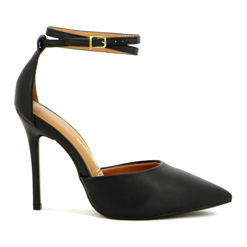 Vizzano Zapato Clasico Dama Punta Fina Con Pulsera Negro