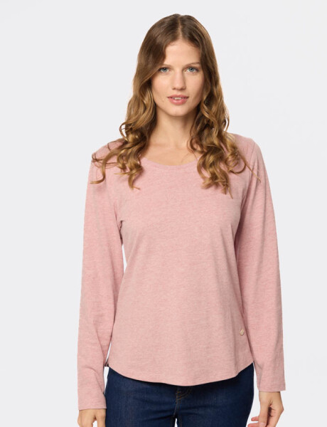 REMERA LISA MANGA LARGA Rosado