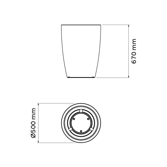 Maceta "THAI" Ø53 x 67cm. verde oliva -TRAMONTINA TD0364