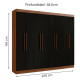 Ropero Placard 8 Puertas 10 divisiones Dormitorio Negro
