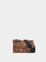 Bolso Bandolera Estampado De Nylon multicolor