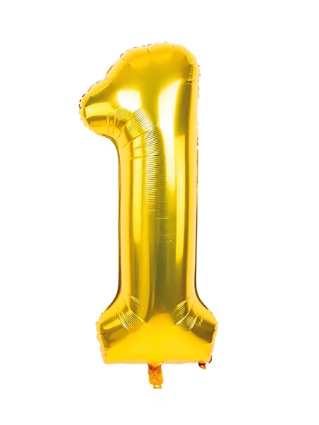 GLOBO NUMERO 1 DORADO