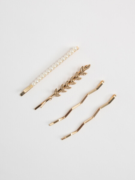 Set x4 ondulines metal Perlas Dorado