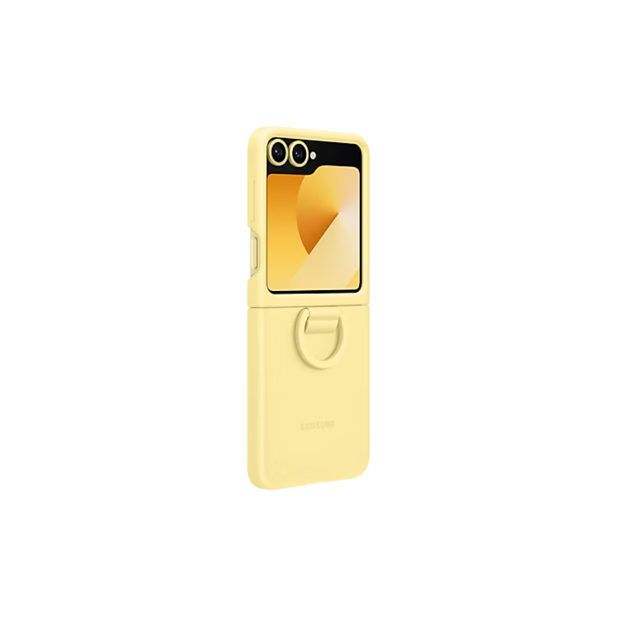 Galaxy Z Flip6 Silicone Case w Ring - Yellow 