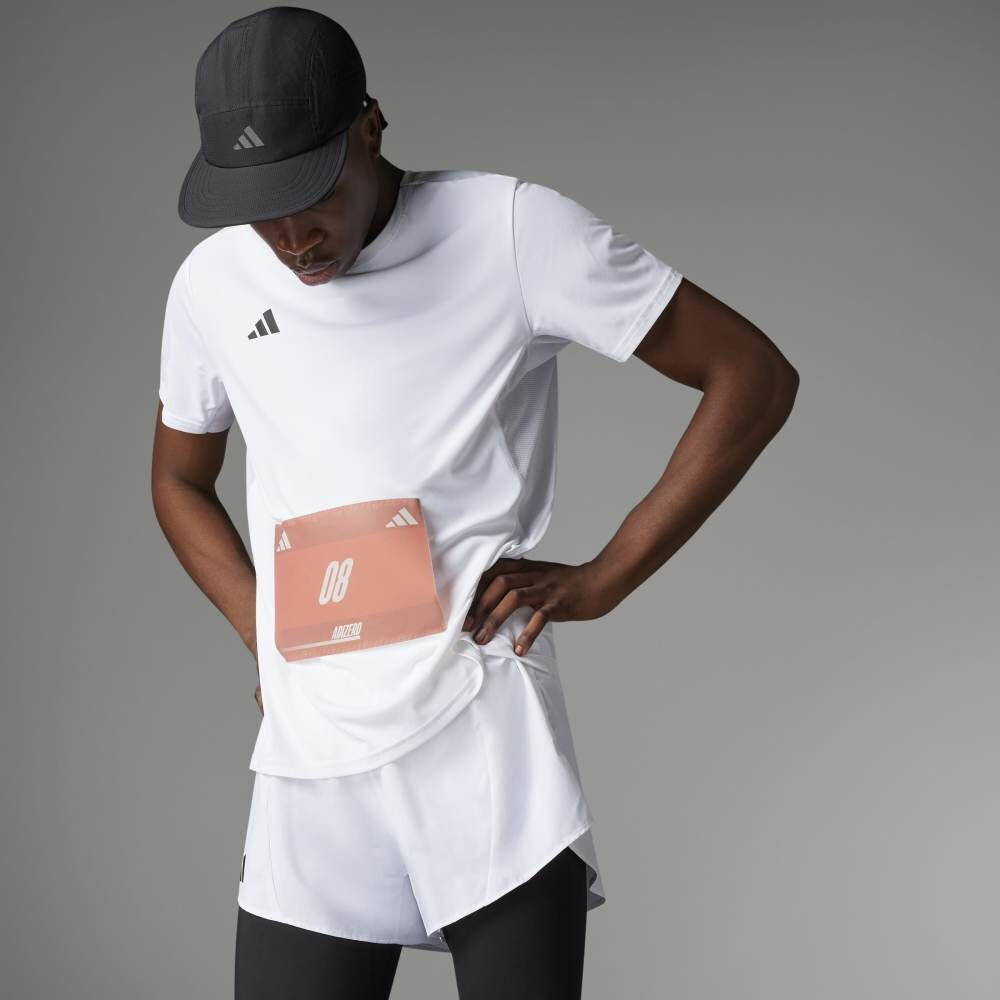 Polo Running Adizero E Tee Hombre White