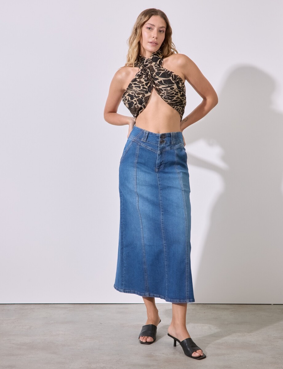 Falda Maxi Denim - Jean 