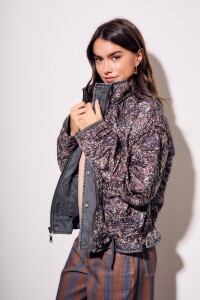 Campera Lavada Reversible Gris