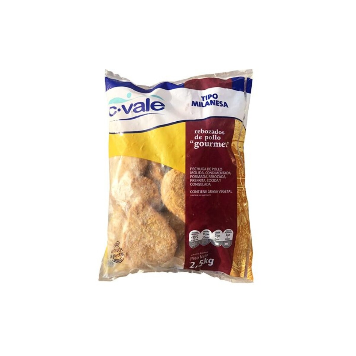 Milanesas de pechuga CVALE - 2,5 kg 