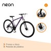Bicicleta Montaña 26 Cuadro Aluminio Freno Disco 21 Cambios Lavander