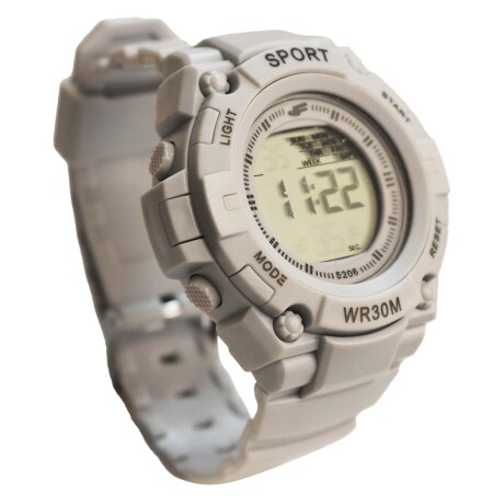 Reloj Deportivo de Pulsera Waterproof Pantalla Luz Unisex Gris