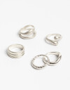 Sets Anillos Color Set De Anillos Mix Silver - Plateado Niquel