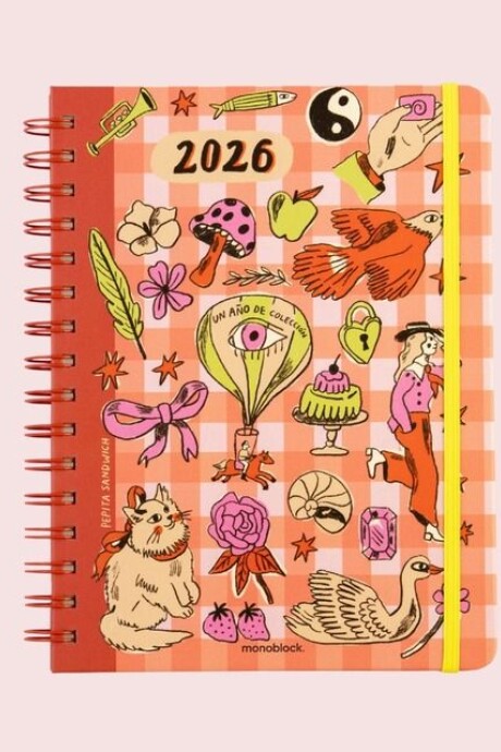 AGENDA MONOBLOCK PEPITA SANDWICH A5 SEMANAL ANILLADA 2026 - COLECCIONISTA AGENDA MONOBLOCK PEPITA SANDWICH A5 SEMANAL ANILLADA 2026 - COLECCIONISTA