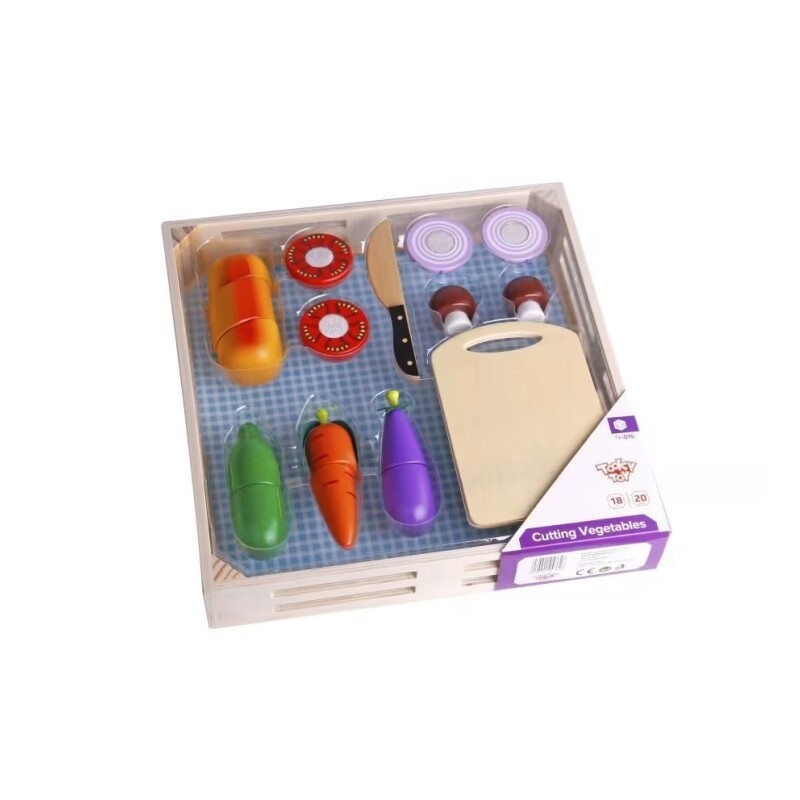 TOOKY TOY JUEGO CORTANDO VEGETALES DE MADERA 015 TOOKY TOY JUEGO CORTANDO VEGETALES DE MADERA 015
