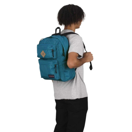 Mochila Jansport Double Break Deep Lake Verde