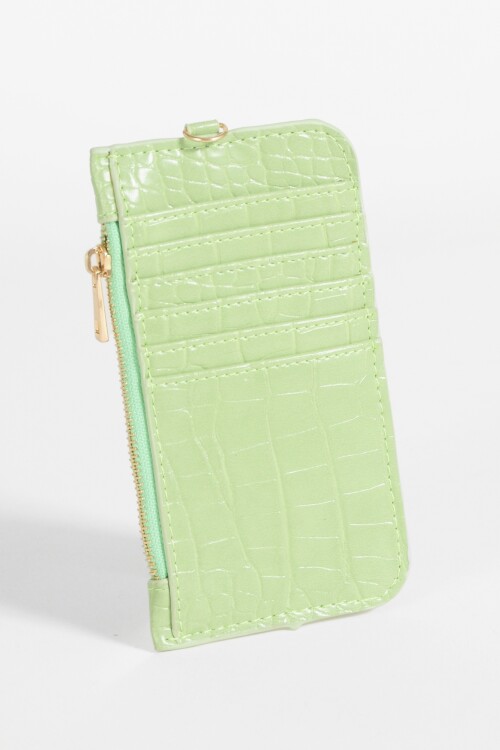 Tarjetero croco hook verde