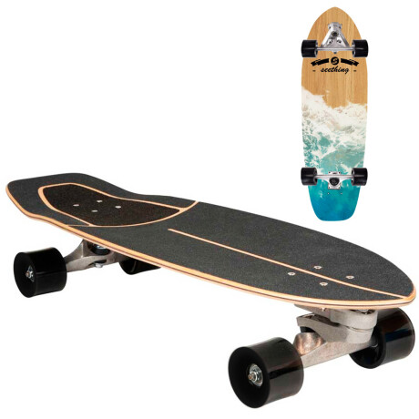 Skate Patineta Longboard Carver Surfskate Con Lija Playa