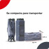 Practicuna Plegable Con Mosquitero Y Ruedas - Tinok Gris/Gris
